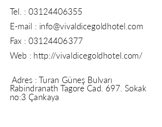 Vivaldi Ce Gold Hotel iletiim bilgileri